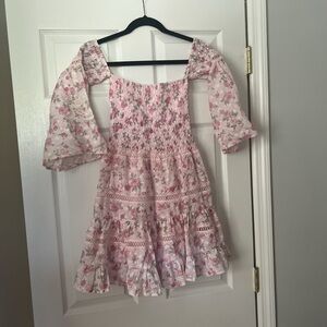 Floral Pink Off-Shoulder Dress